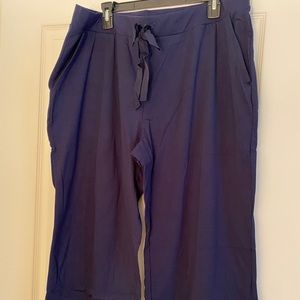 Land’s End Navy Jersey Cropped Sleep pants